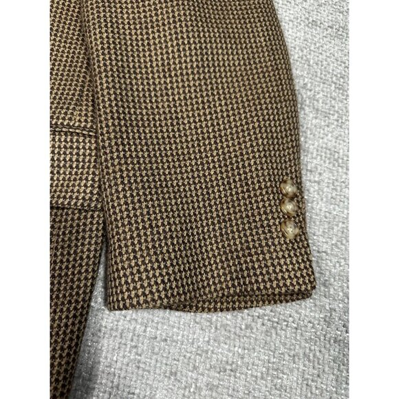 Oscar De La Renta Blazer Mens 48R‎ Brown Tan Wool Sport Coat 2 Button Academia - Picture 8 of 12